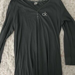 Calvin Klein Charcoal Sleepwear Top